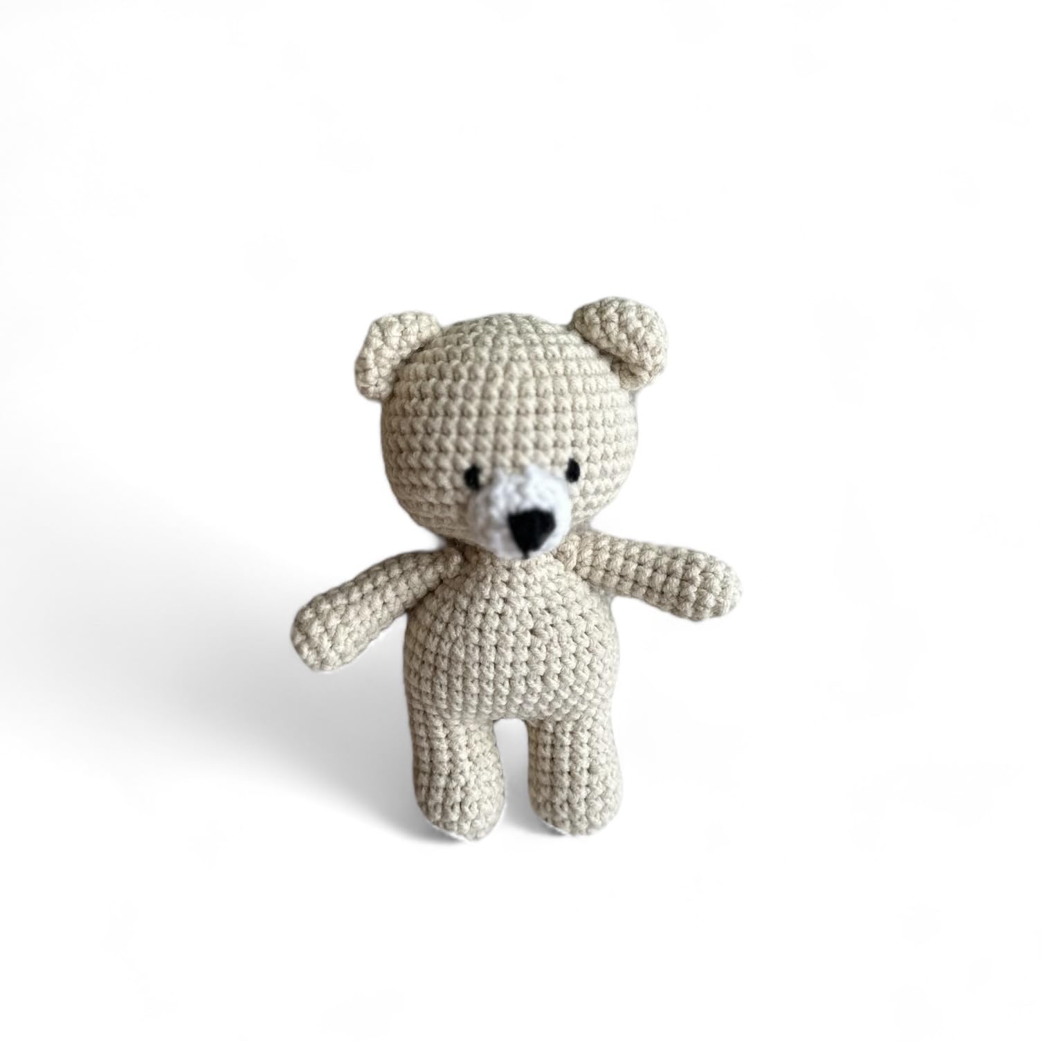 Crochet toy texture detail from Organic Cotton Handmade Crochet Bear Rattle