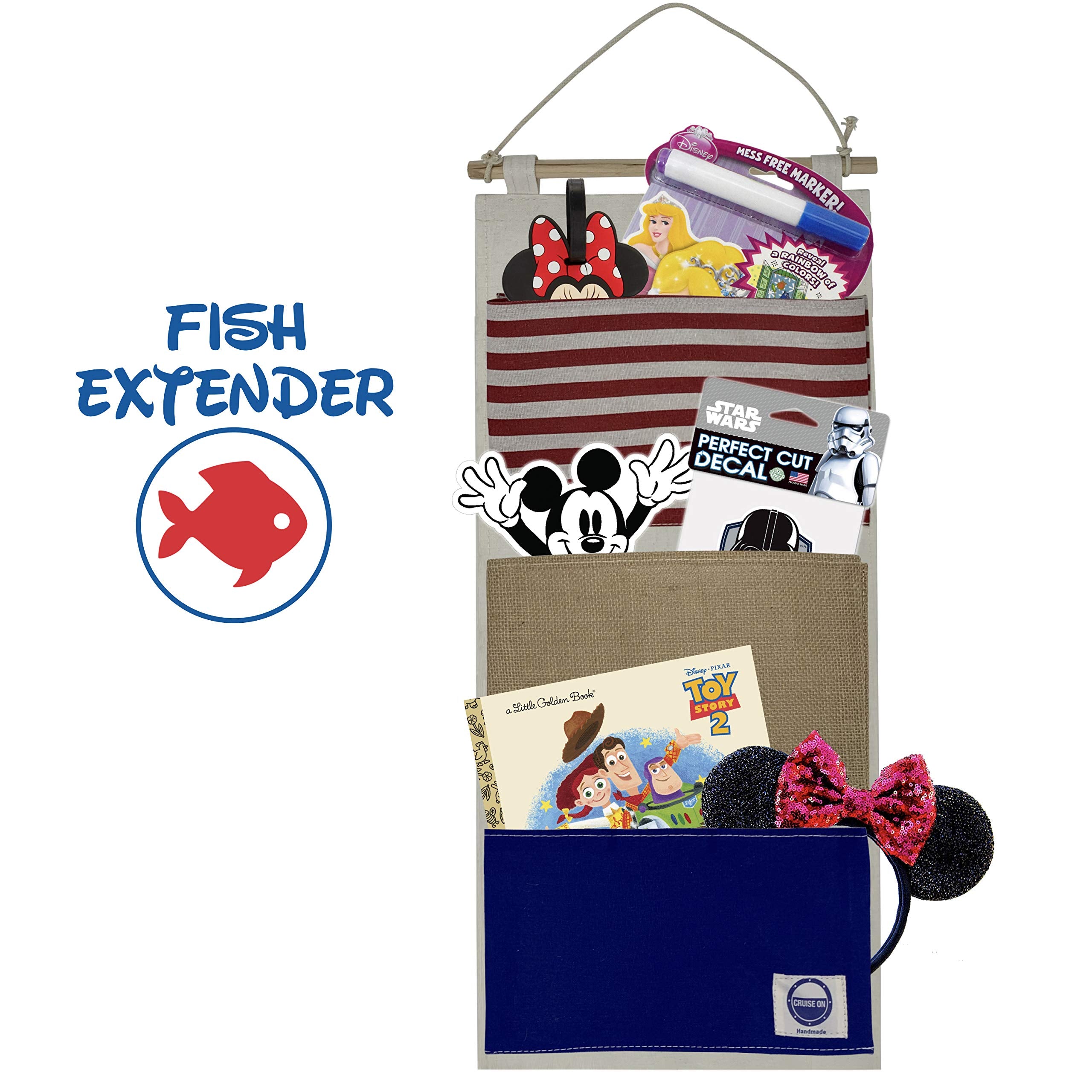 Cruise On customizable-pocket decorations highlight personal flair and pre-cruise planning options.