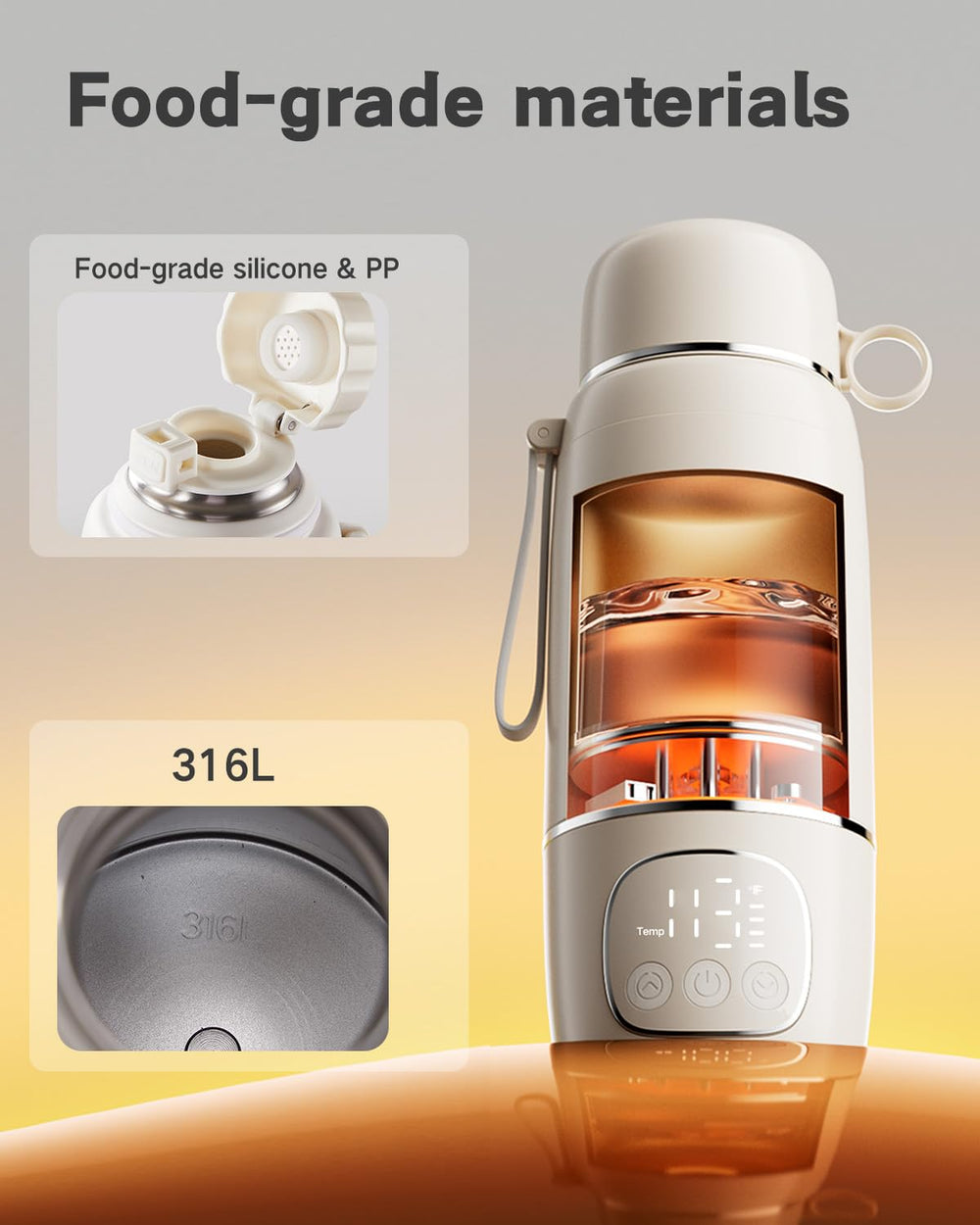 CrystCare detachable lid used as snack container during travel