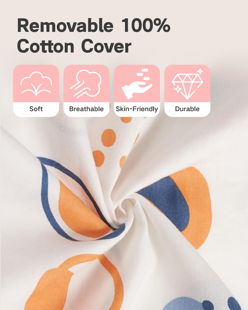 CrystCare nursing pillow 15-degree angle to reduce back strain during feeding