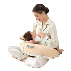 CrystCare nursing pillow with adjustable waist strap for personalized feeding comfort.