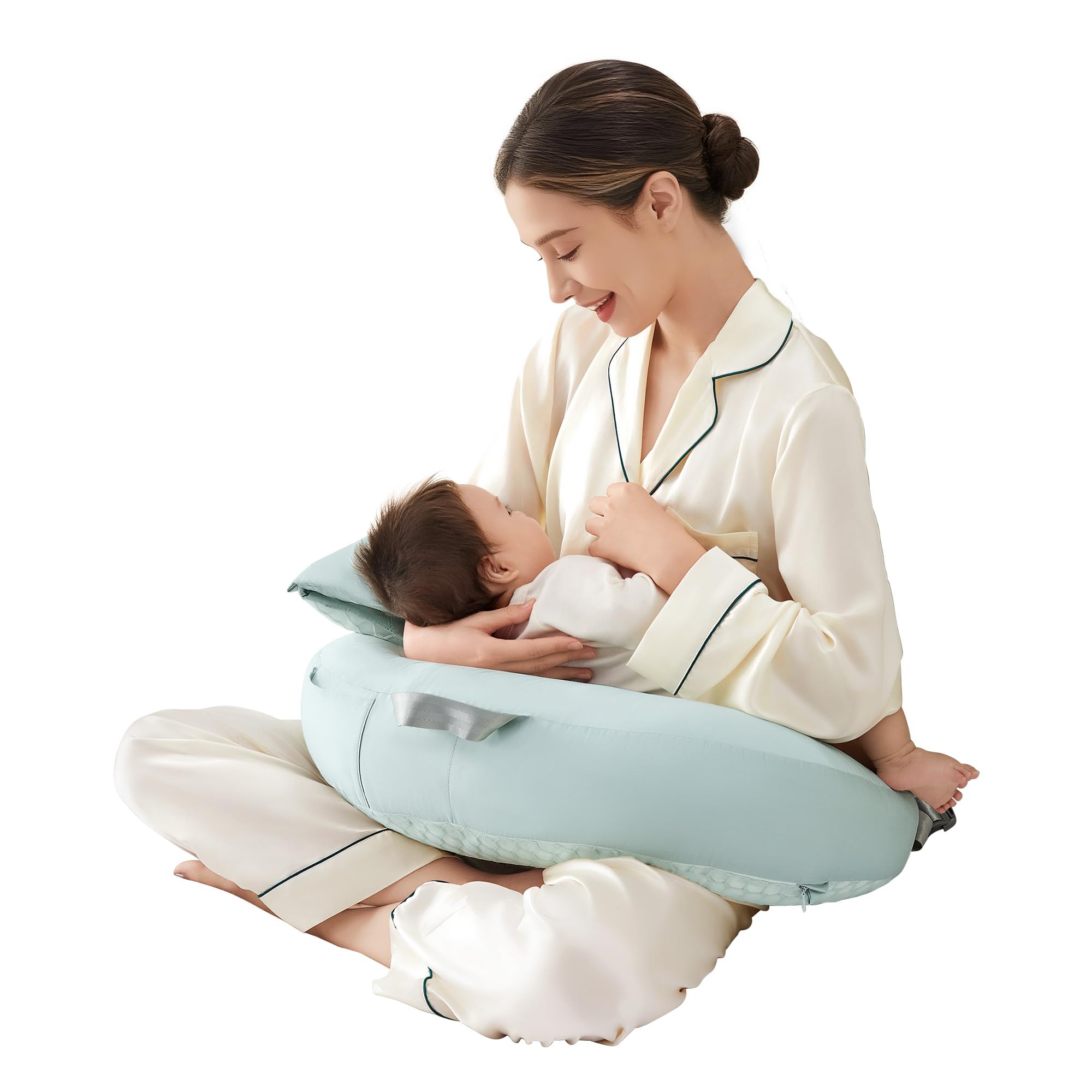 CrystCare nursing pillow with hidden zipper Two-Sided Comfort for safe feeding