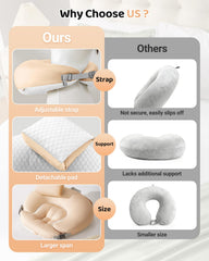 CrystCare skin-friendly fabric pillow is durable and easy to clean.