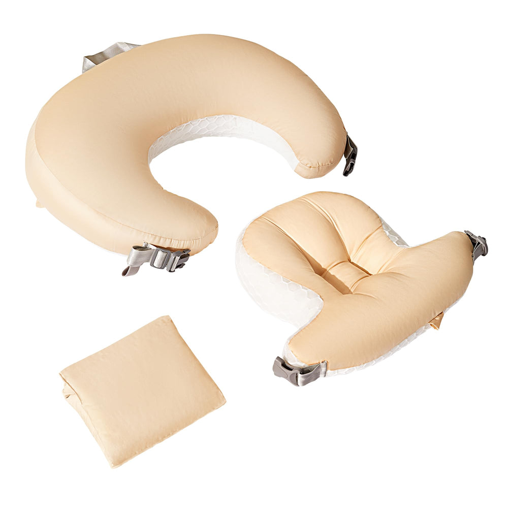 CrystCare yellow breathable cover keeps baby's comfort during feeds.