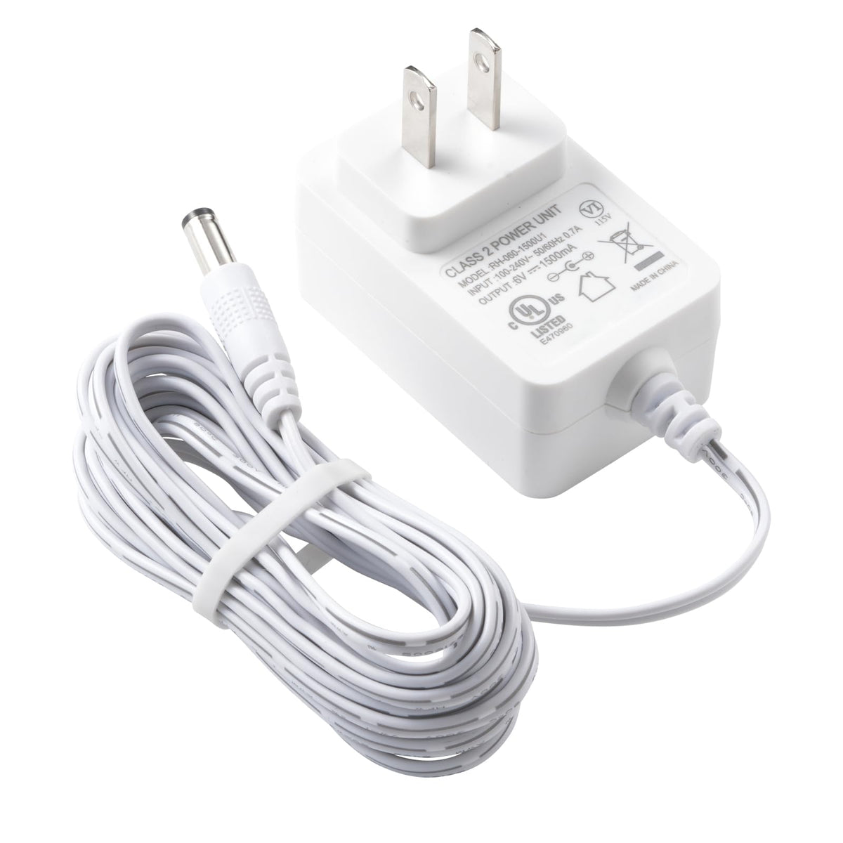 CSDWELL 6V baby swing adapter shown for universal compatibility with popular swings.