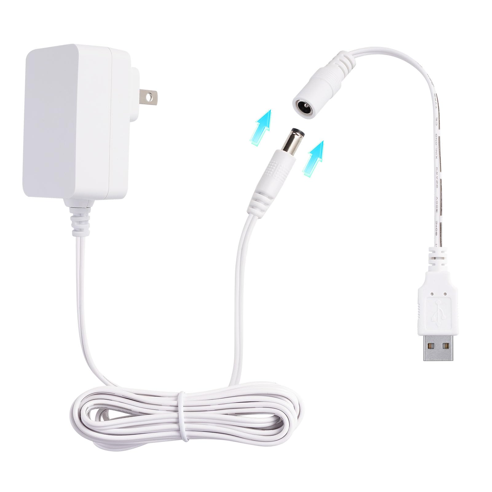CSDWELL baby swing charger with USB cord ready for uninterrupted sessions.