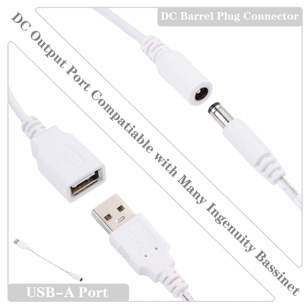 CSDWELL DC jack to USB cable demonstrates convenient power connection.