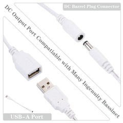 CSDWELL DC jack to USB cable demonstrates convenient power connection.