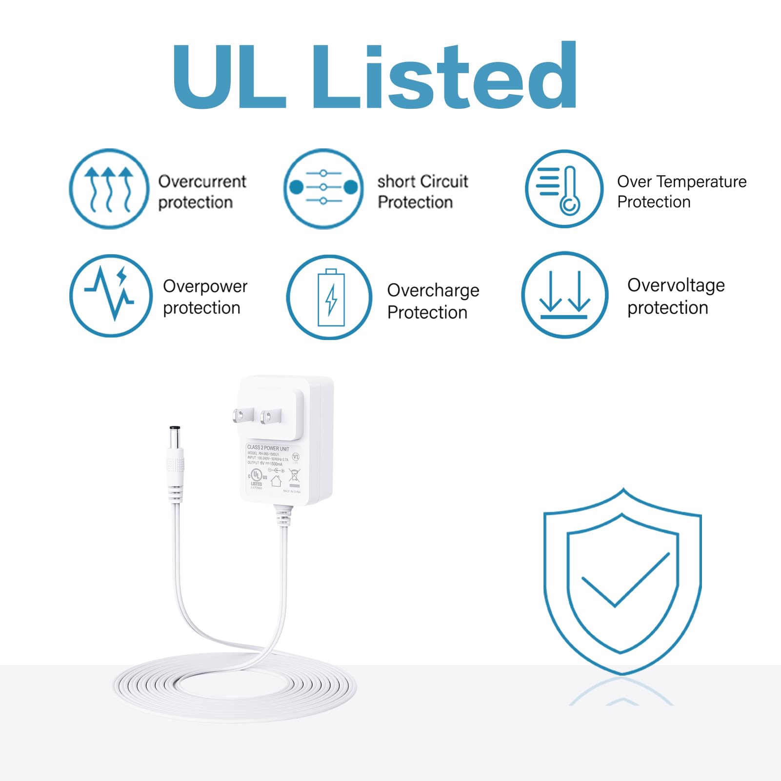 CSDWELL replacement adapter guards against overvoltage and overheating risks.