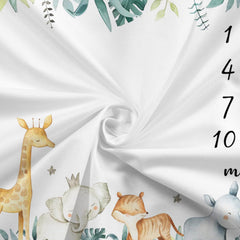 CSFOTO baby on milestone blanket in soft plush fabric