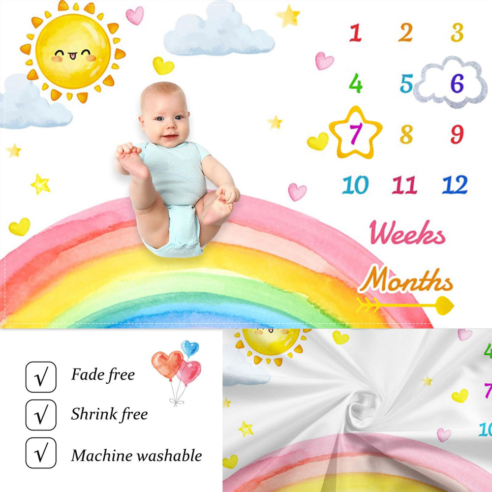 CSFOTO watercolor rainbow backdrop supports home studio photo sessions.