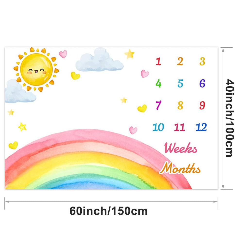CSFOTO newborn photo setup using the rainbow blanket backdrop.