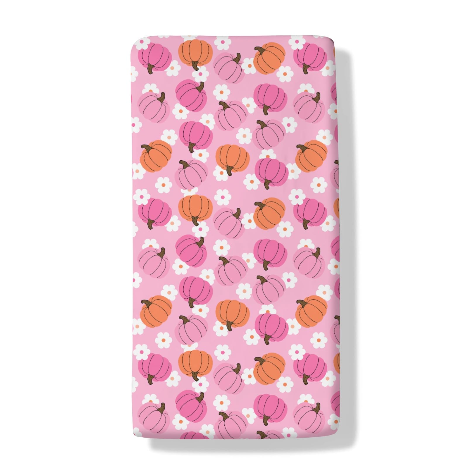 Cstdyfrv autumn pumpkin boho floral crib sheet in soft fabric for restful baby sleep