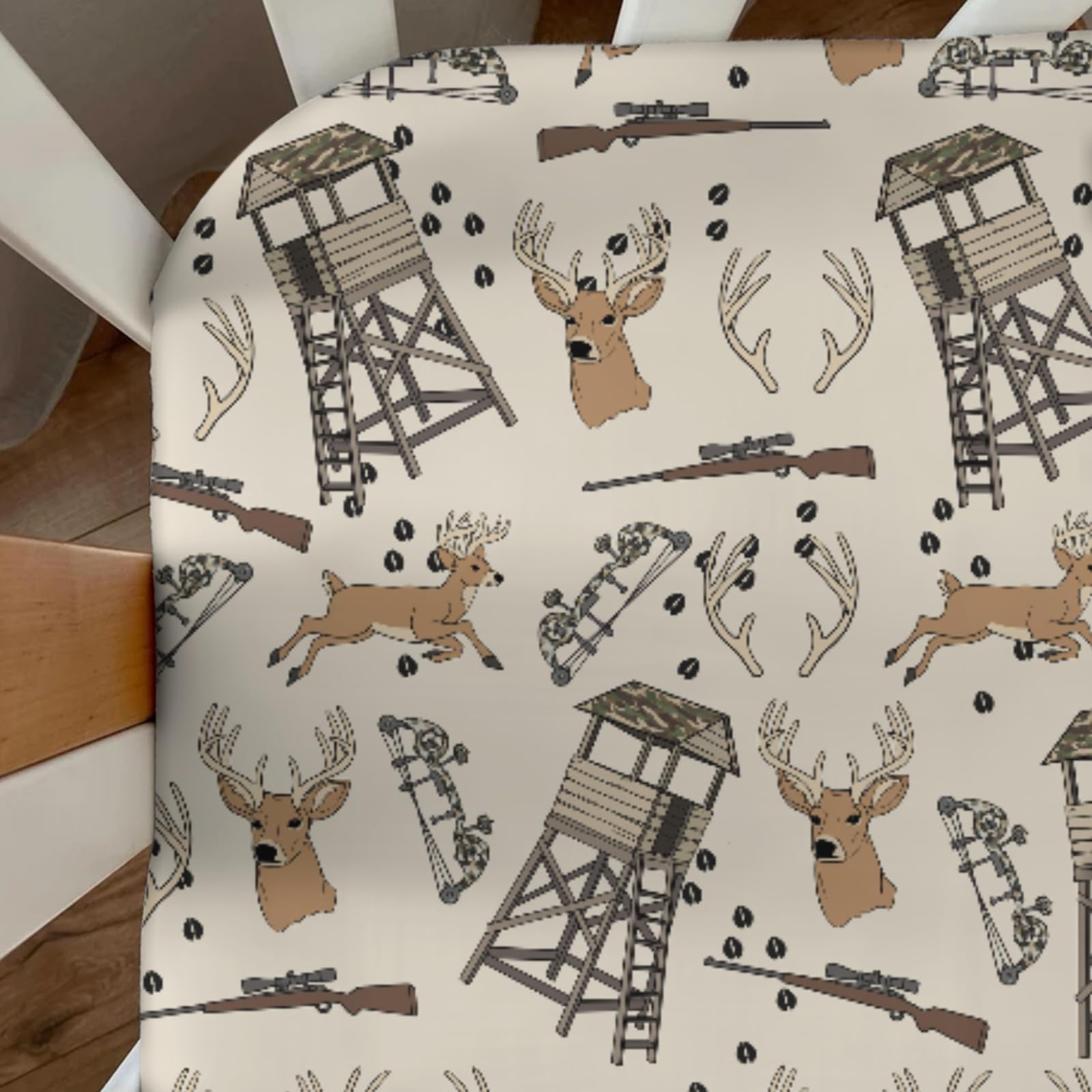 Cstdyfrv Deer Hunting crib sheet gift idea for baby showers.