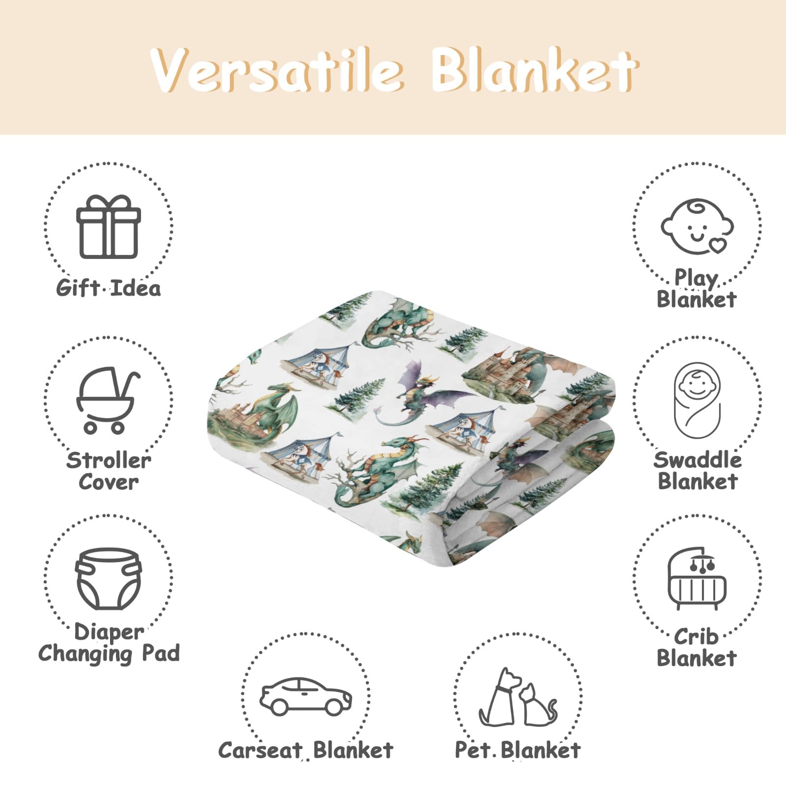 Cstdyfrv Nursery-friendly blanket complements decor while staying cozy.