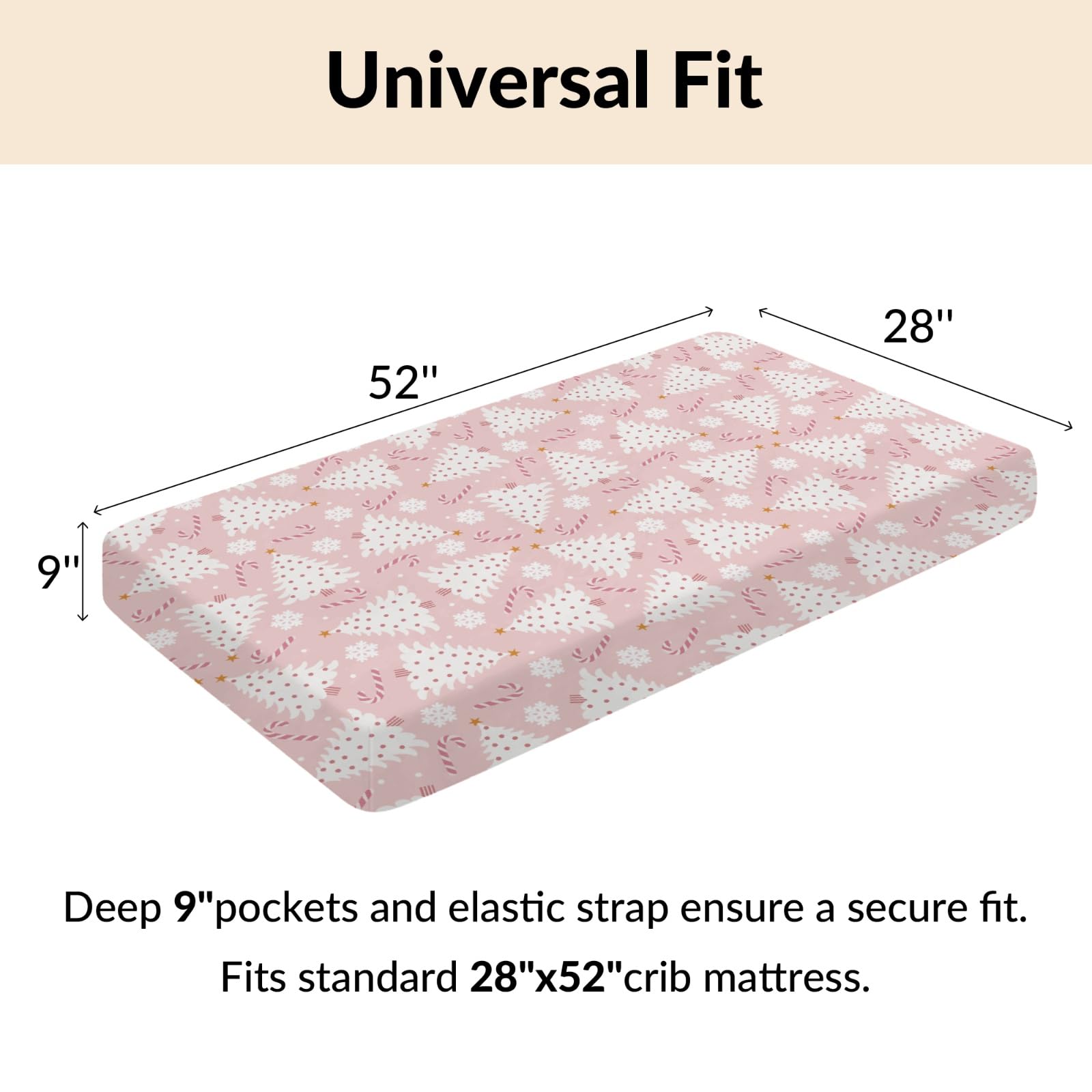 Cstdyfrv soft breathable polyester crib sheet keeps baby comfortable year-round.