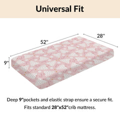 Cstdyfrv soft breathable polyester crib sheet keeps baby comfortable year-round.