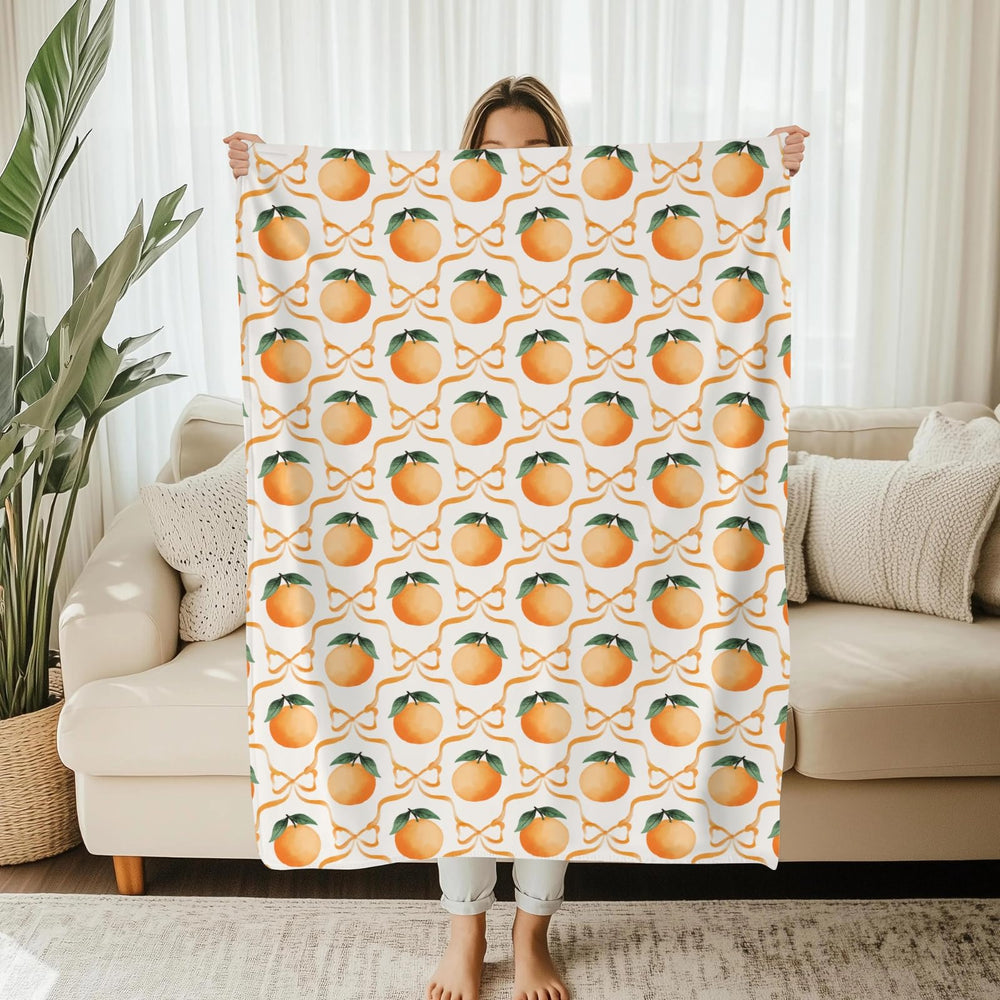 Cstdyfrv Watercolor Oranges Bows gift option for baby showers and registry.