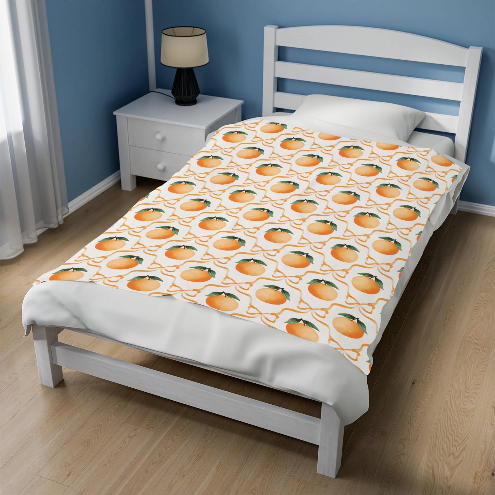 Cstdyfrv Watercolor Oranges Bows machine-washable for easy cleaning and care.