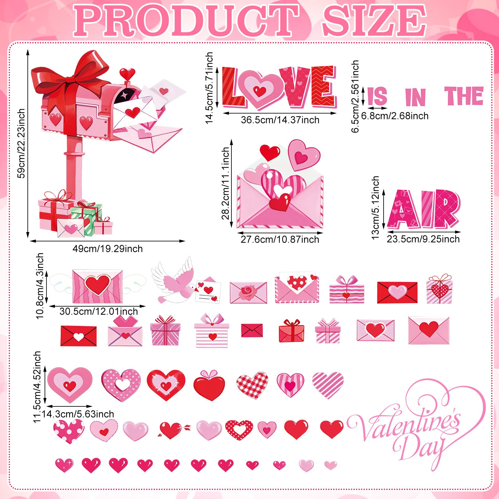 CTOSREE envelope wall sticker set for festive windows
