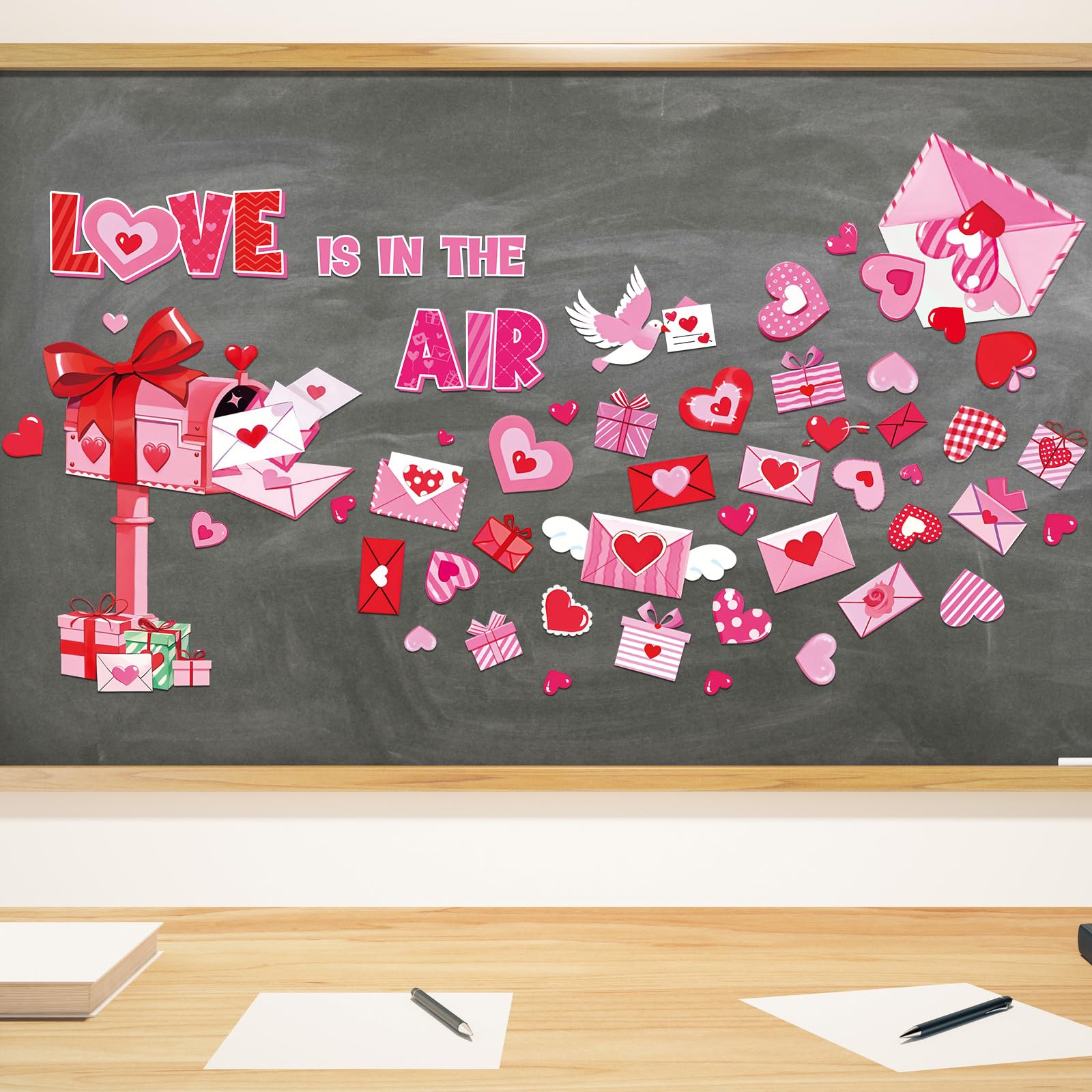 CTOSREE valentines hearts wall decals ideal for bulletin boards