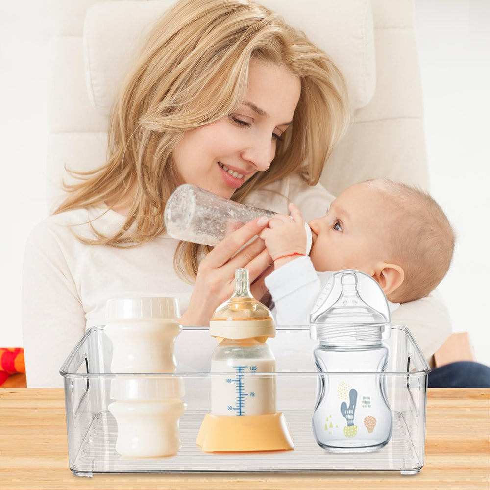 CTTZCKJ organizer holding bottles, sippy cups, and jars for quick cleanup