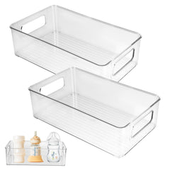 CTTZCKJ baby bottle organizer front view with bottles neatly arranged