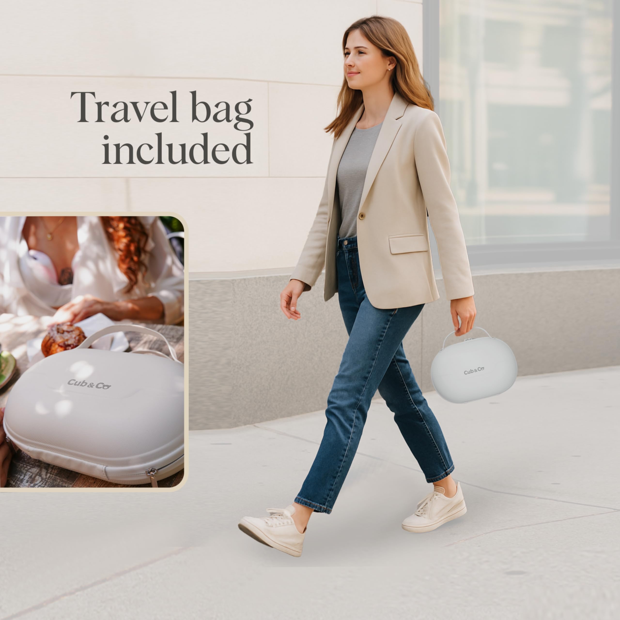 Cub & Co travel case included for office or travel pumping