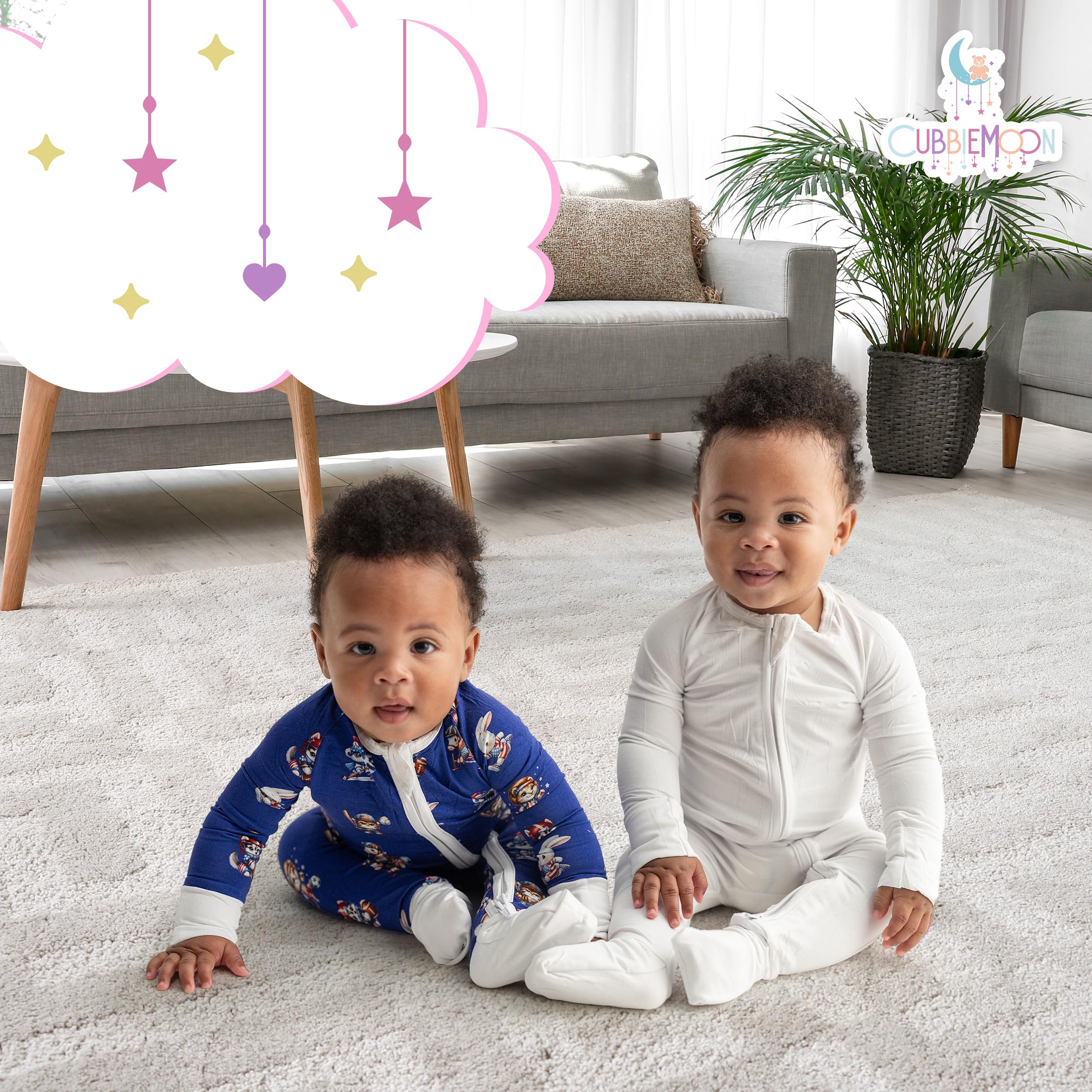CubbieMoon unisex solid and playful print designs for outfits