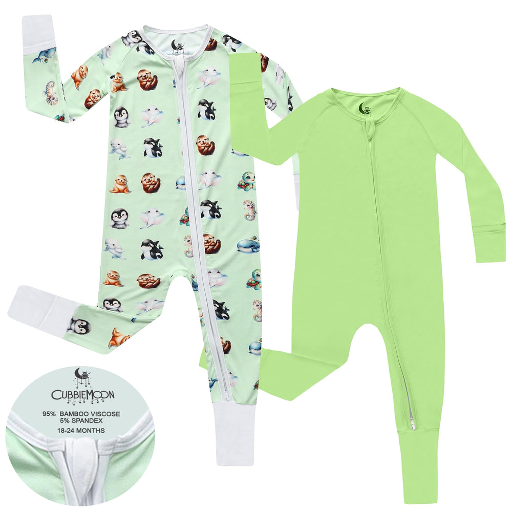 CubbieMoon bamboo-pjs-2-way-zipper simplifies diaper changes with secure guard.