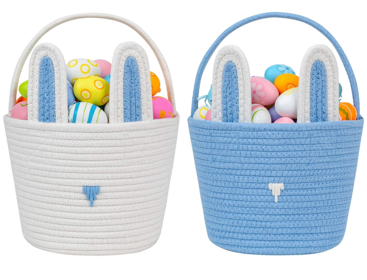 CubesLand bunny basket with removable ears for Easter egg hunts