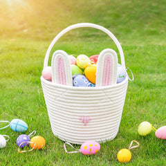 Cubeland handwoven Easter basket with soft material suitable for children.