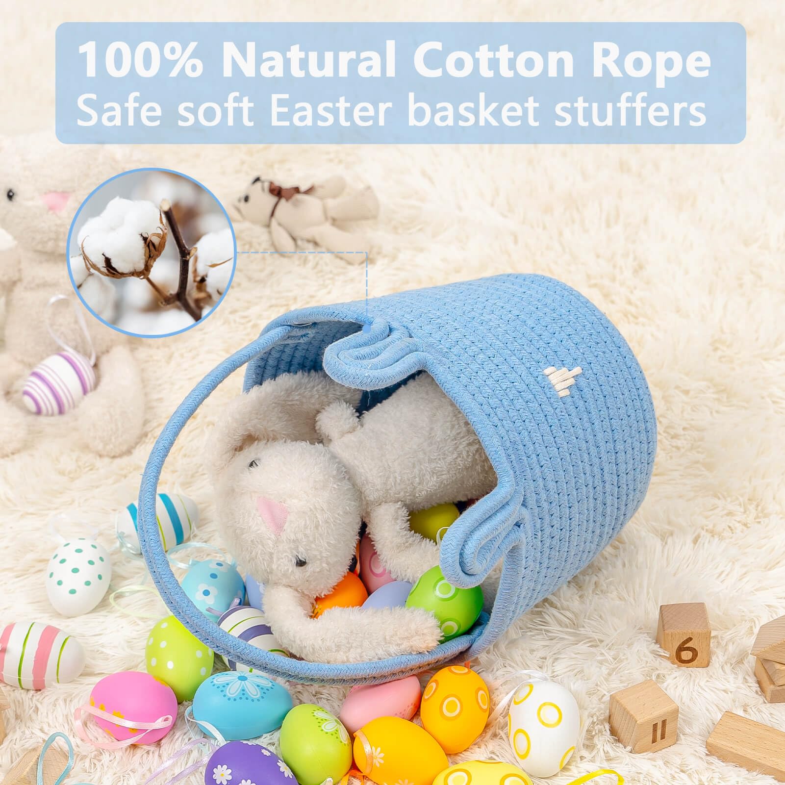 CubesLand cotton rope texture closeup shows soft eco-friendly material.