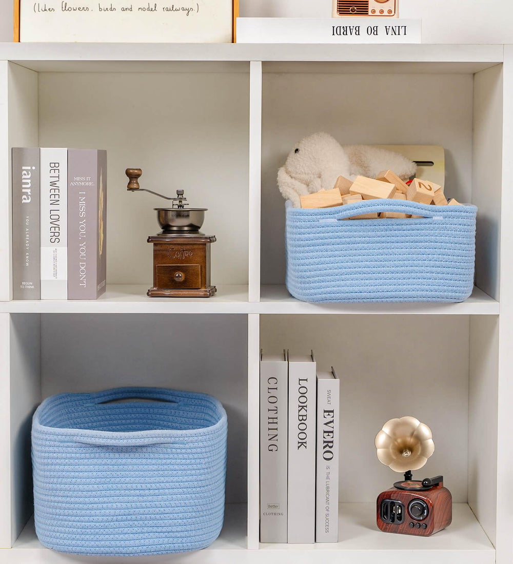 CubesLand nursery setting basket ideal for baby items and plush toys.
