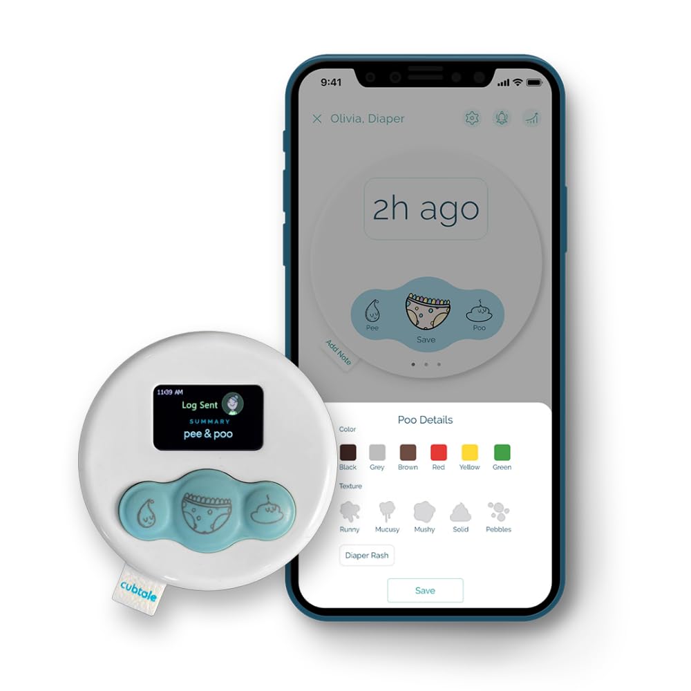 Cubtale Smart Pee & Poop Tracker dashboard shows caregiver activity at a glance
