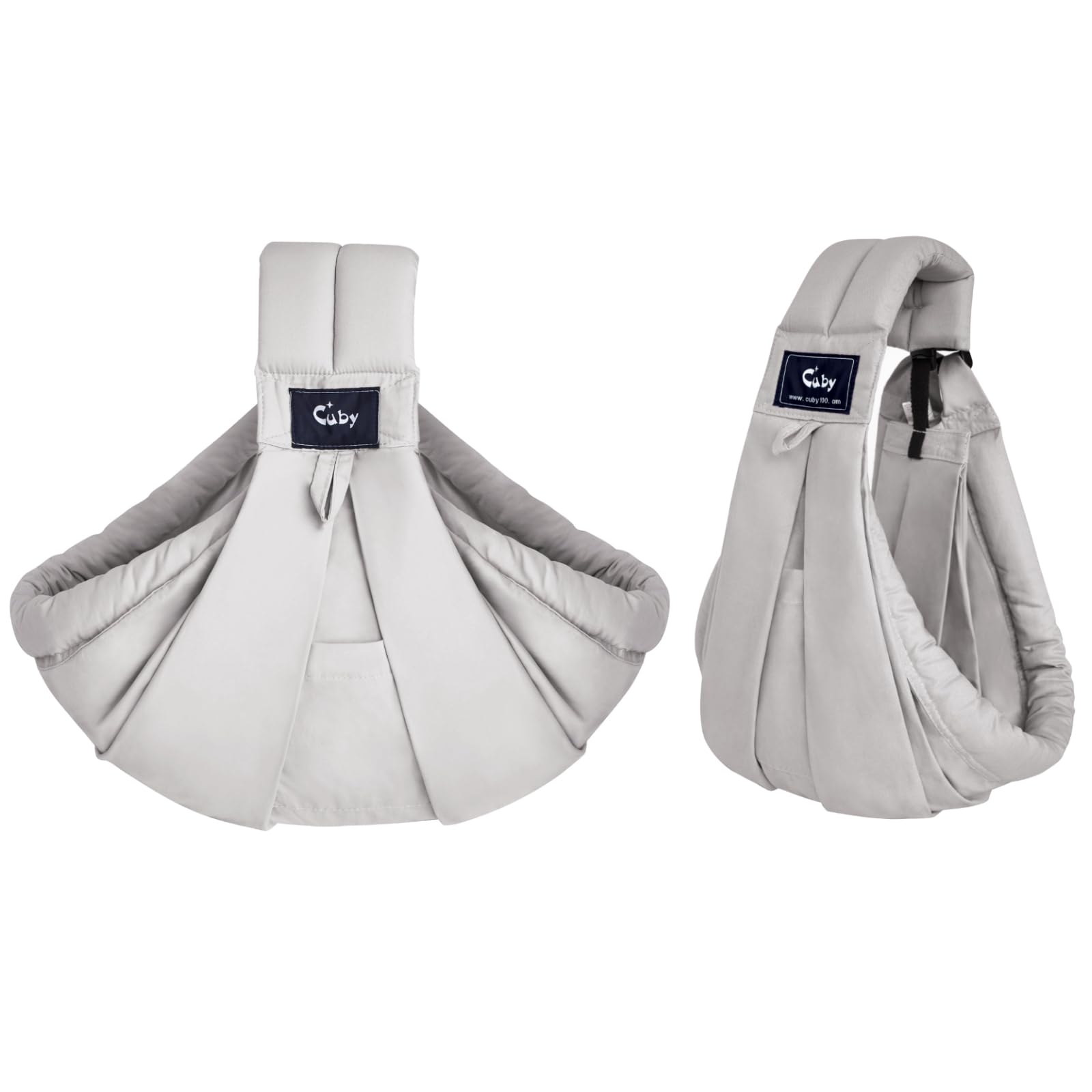 Cuby lightweight wrap doubles as a breastfeeding cover for on-the-go feeding.
