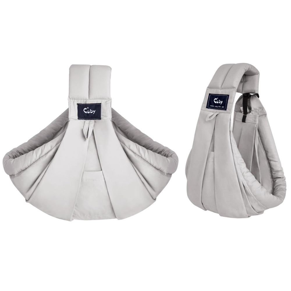 Cuby lightweight wrap doubles as a breastfeeding cover for on-the-go feeding.
