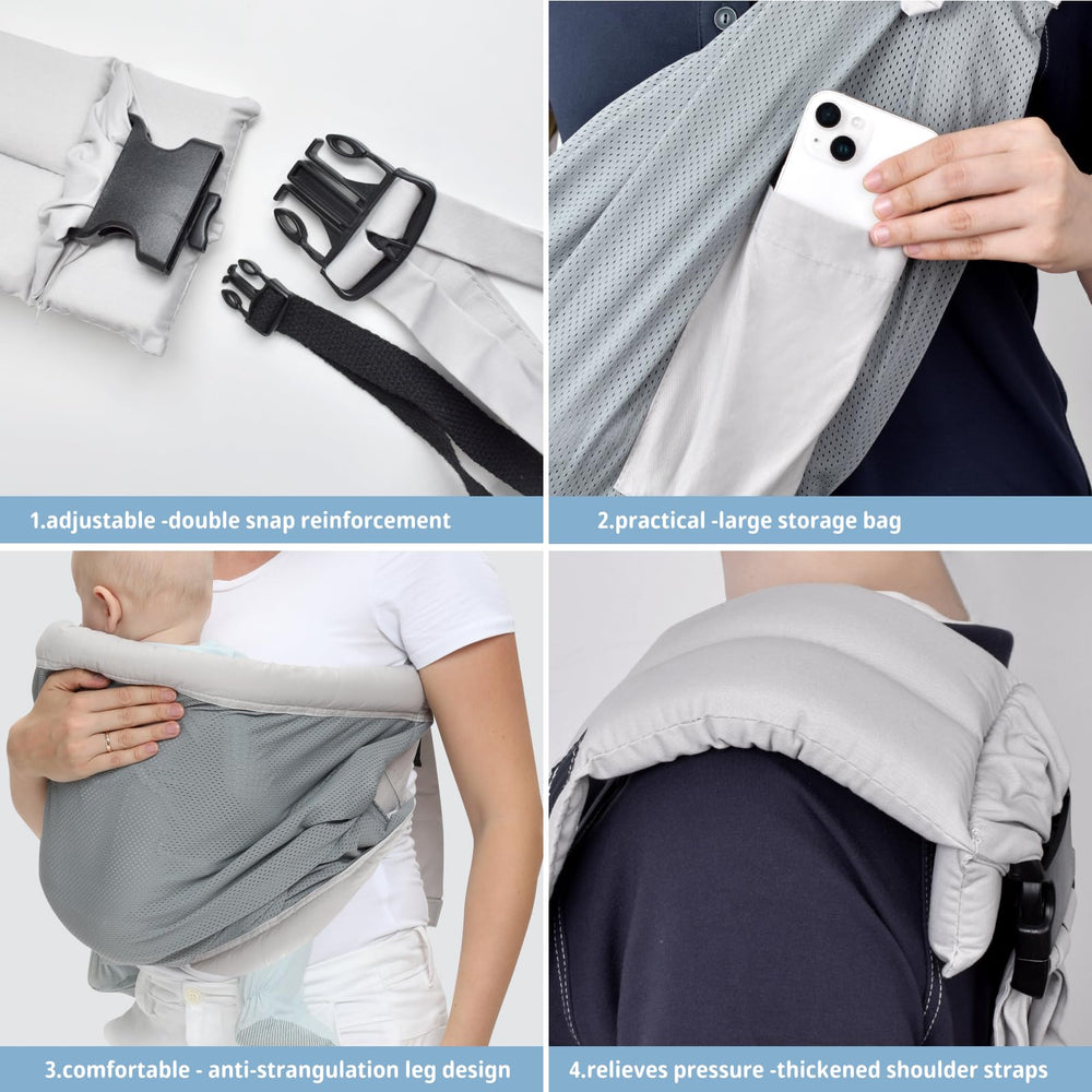 CUBY sling shoulder pads distribute weight for comfortable all-day wear