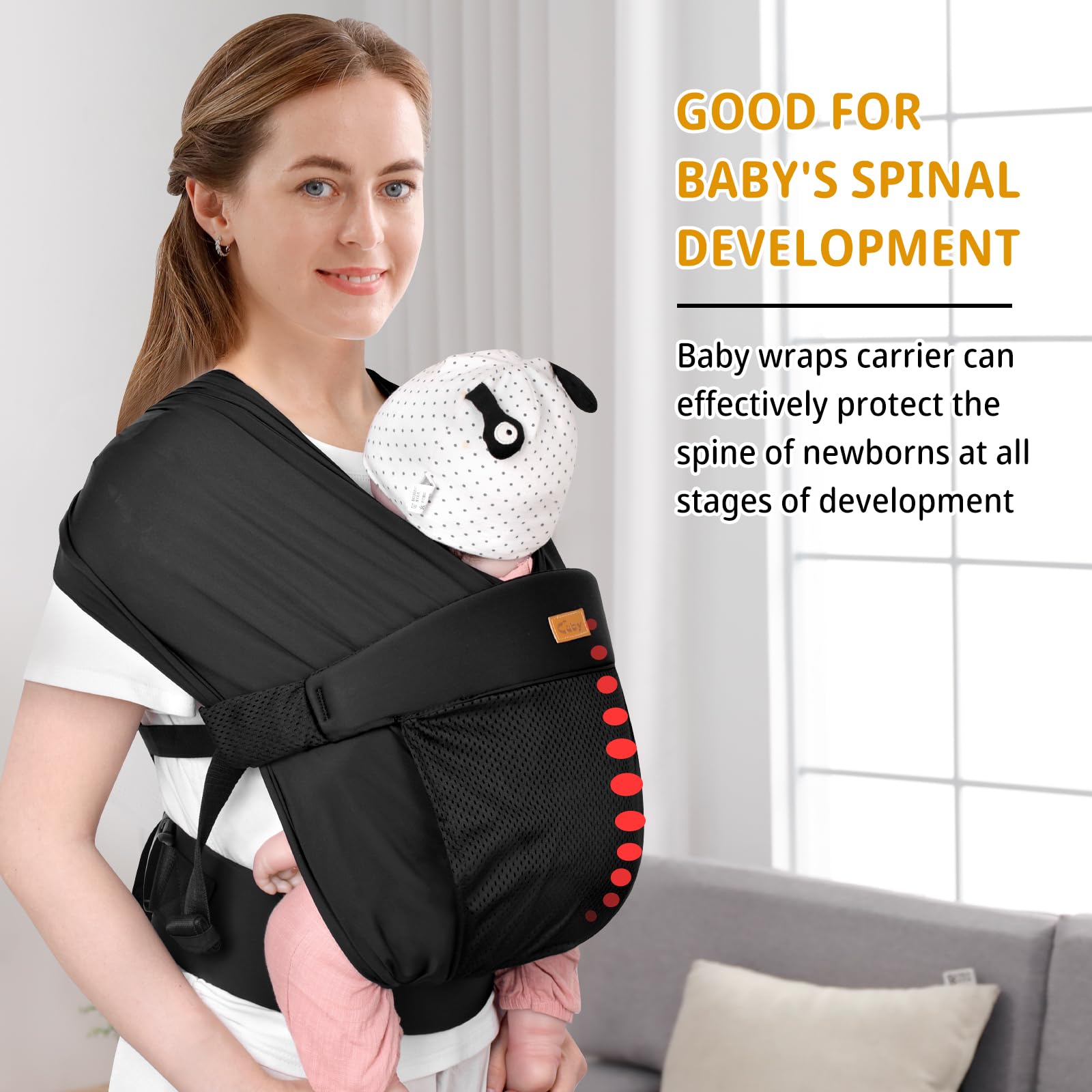 CUBY mesh wrap with adjustable buckles for quick, secure fit.