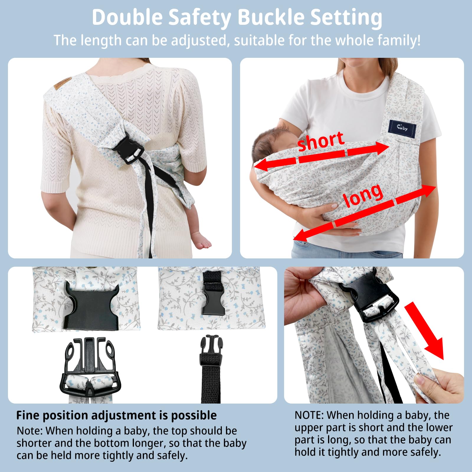 CUBY nursing-cover option uses enlarged fabric for privacy on the go.