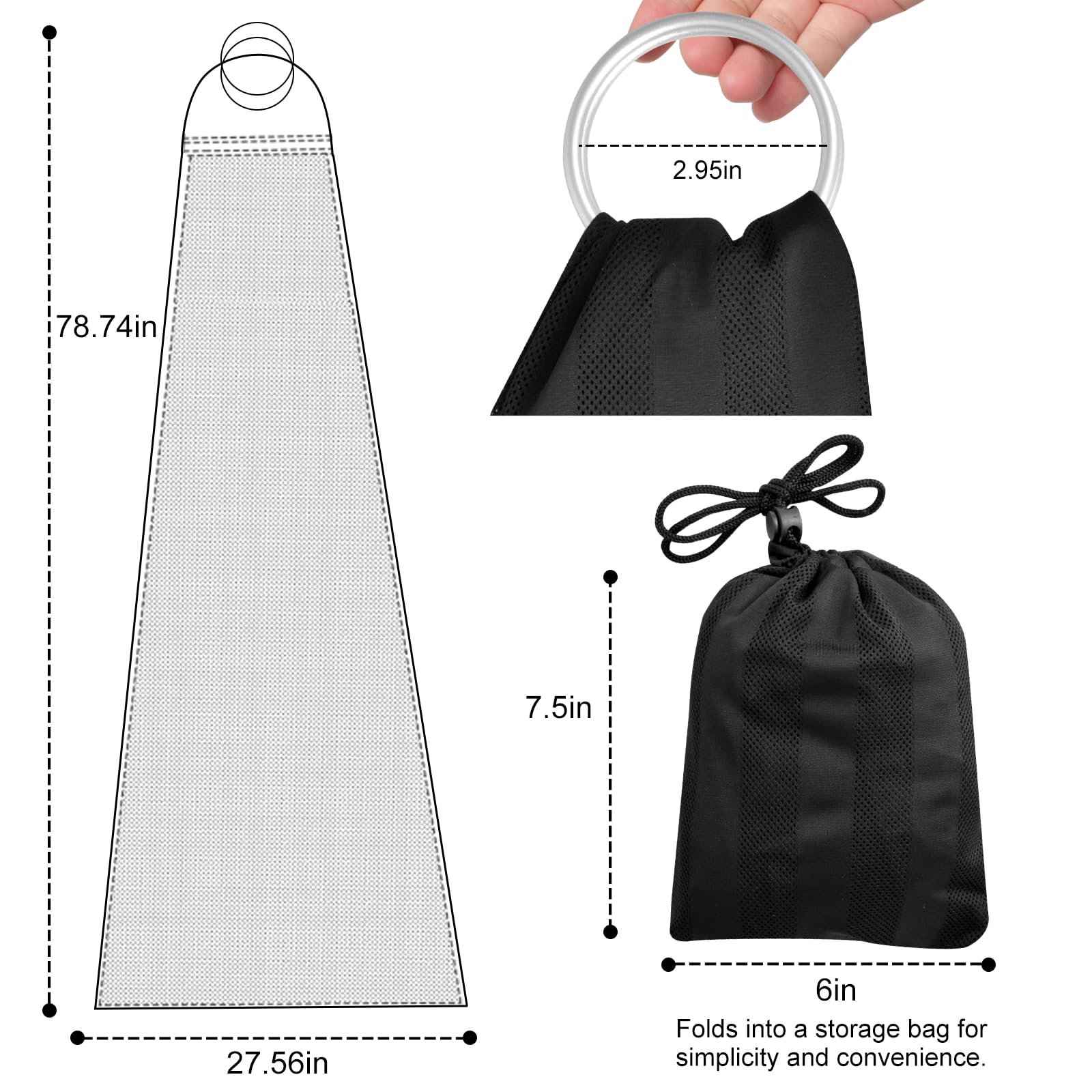 Cuby Water Baby Sling drying quickly after water play