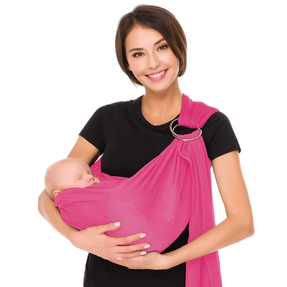 CUBY Water Baby Sling in breathable mesh helps keep baby cool on sunny days