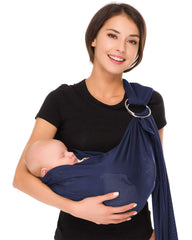 CUBY Water Baby Sling in dark-blue mesh for breathable comfort