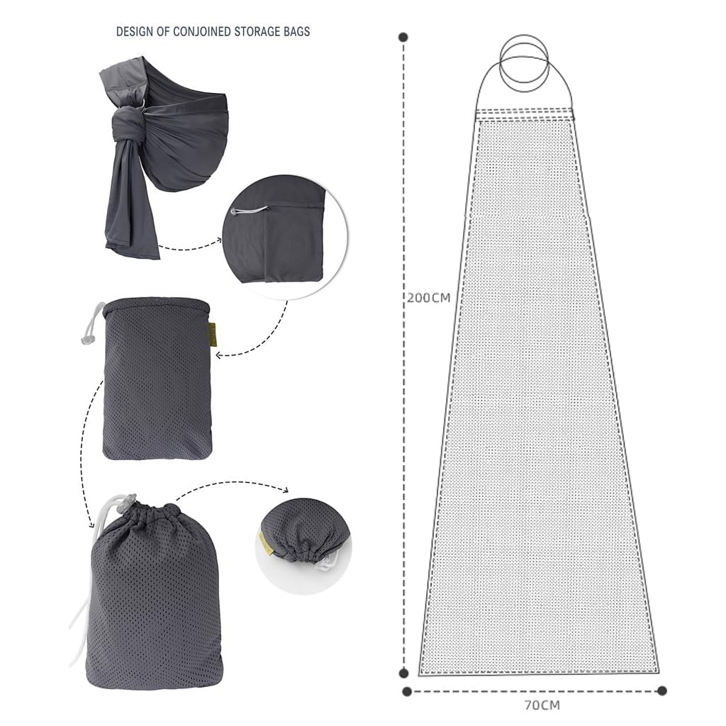 CUBY Water Baby Sling, hands-free support for parents.