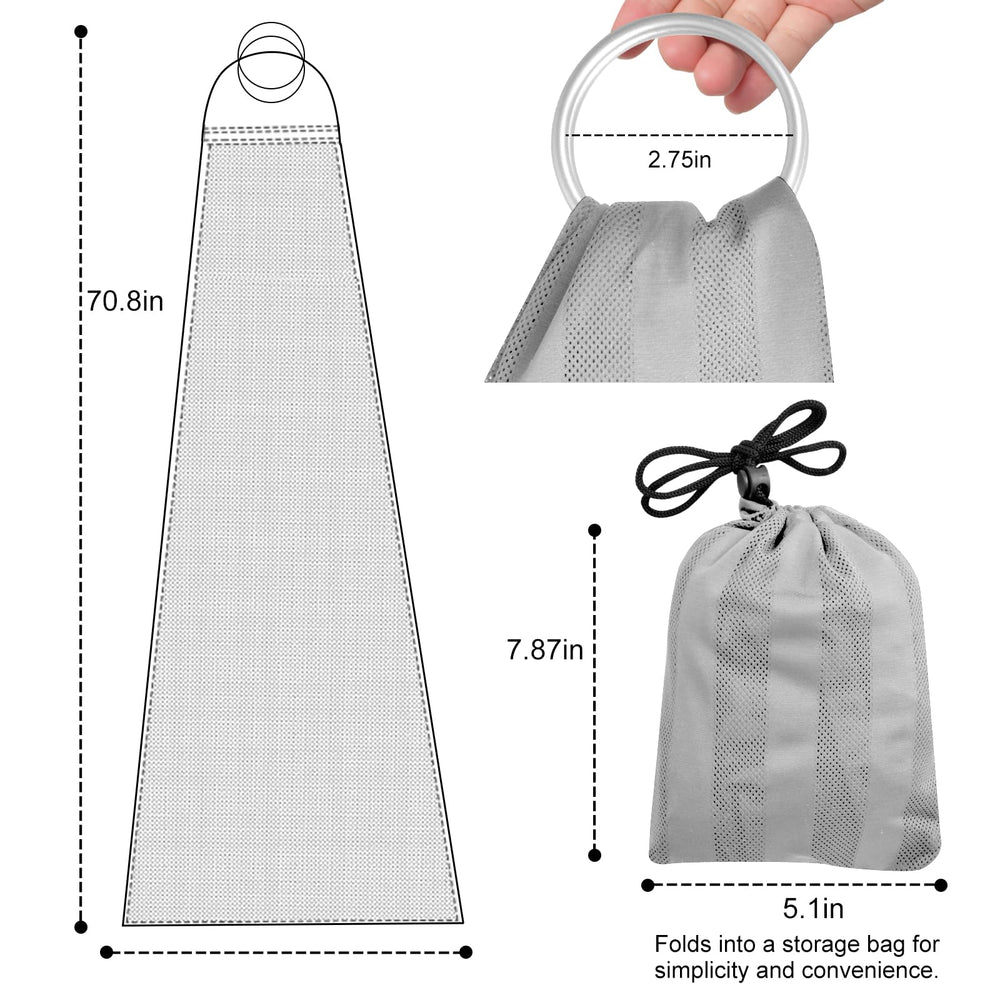CUBY Water Baby Sling adjustable strap demonstrates fit for different body sizes.