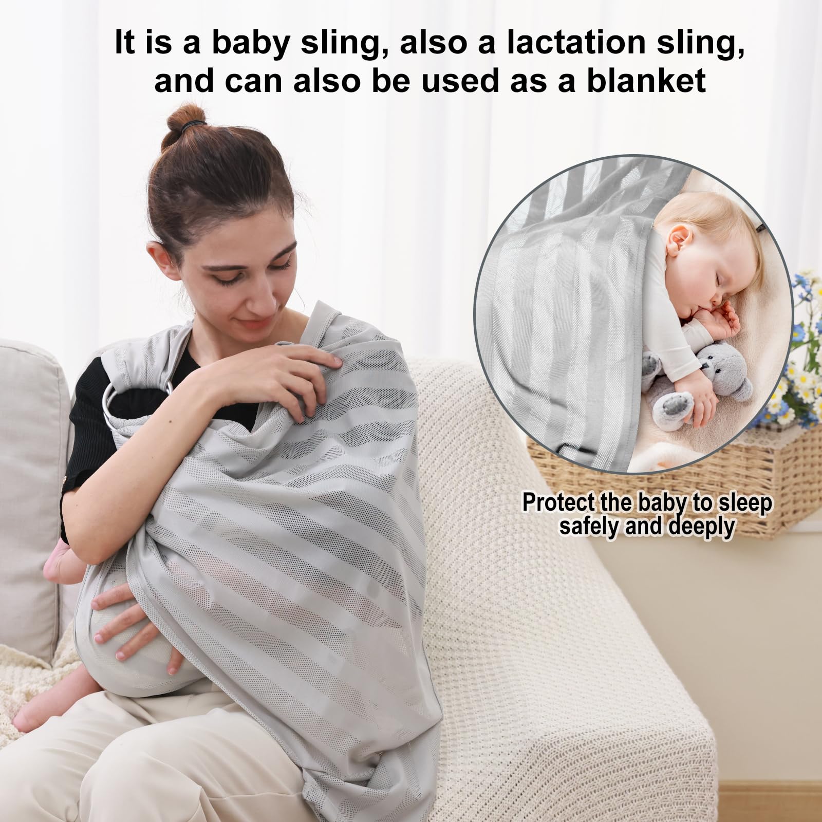 CUBY Water Baby Sling enables breastfeeding privacy anywhere.