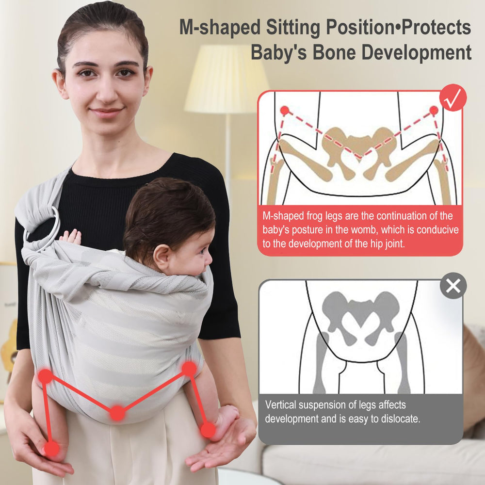 CUBY Water Baby Sling folded design fits neatly in a bag for travel.