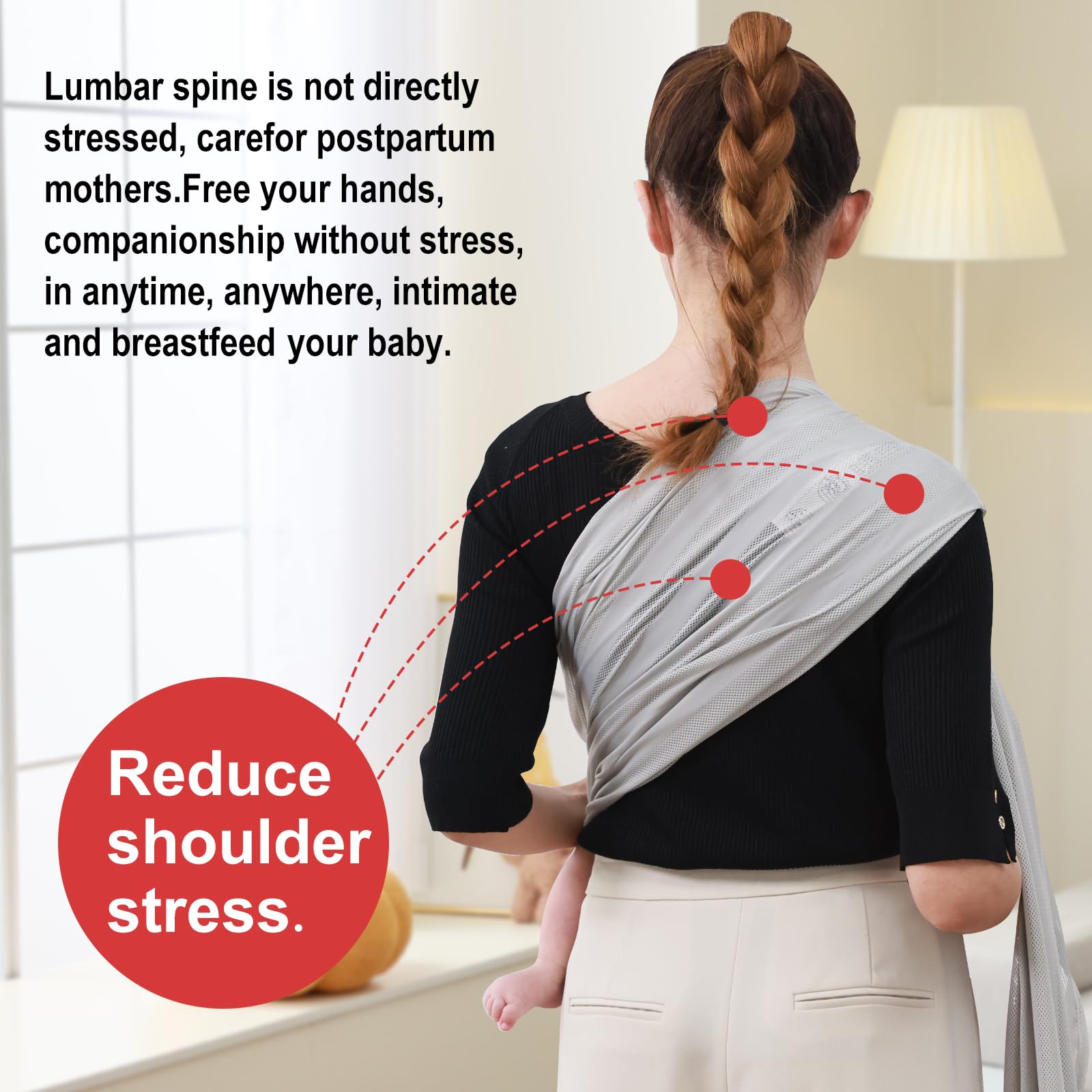 CUBY Water Baby Sling compact design stays ready in your bag during outings.