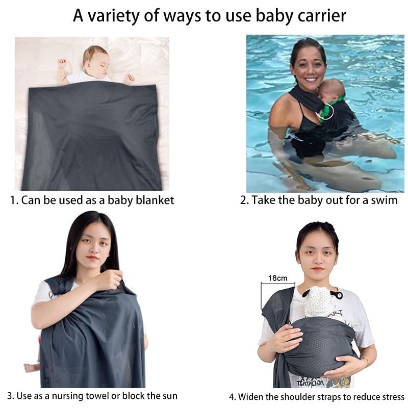 CUBY Water Baby Sling soft fabric resting on baby.