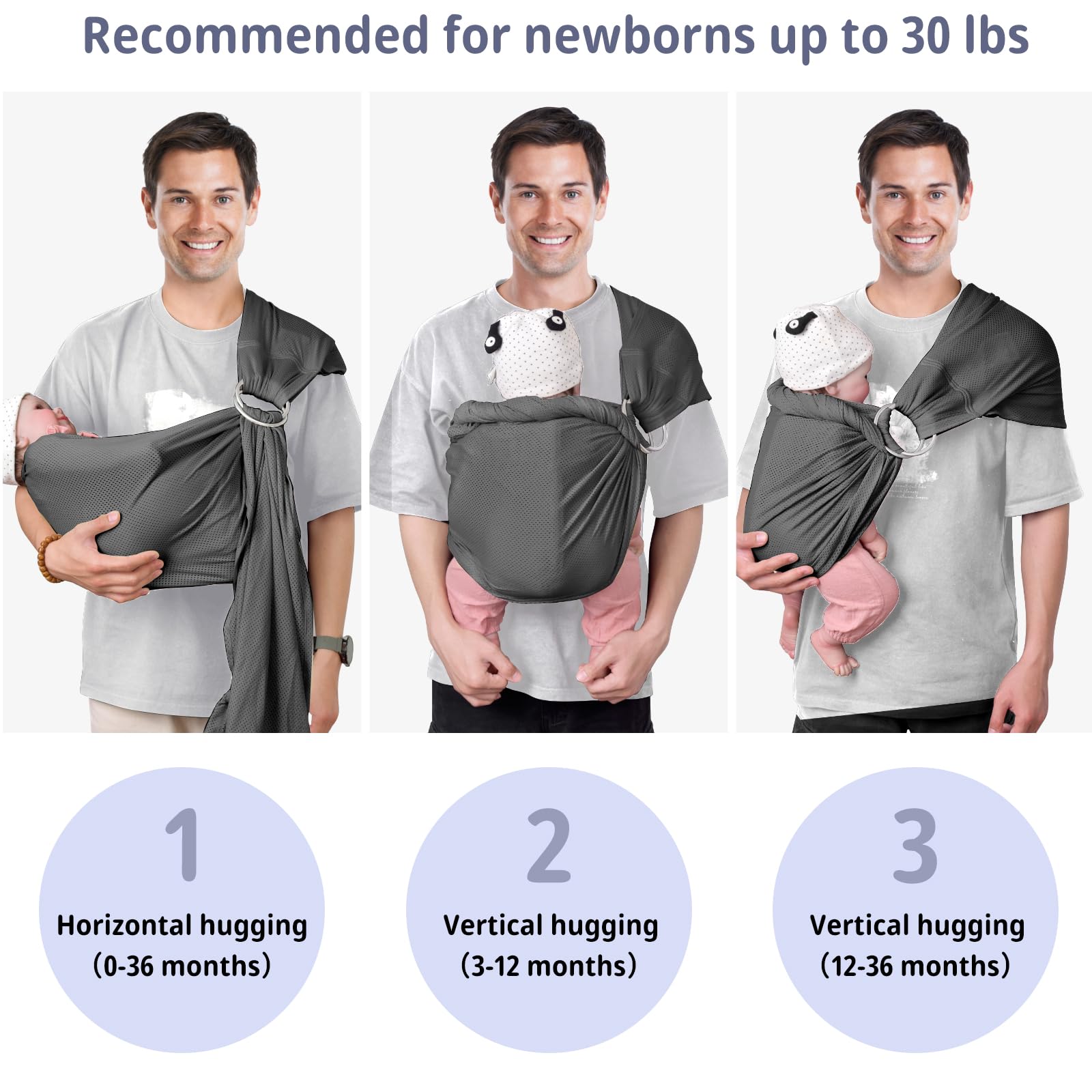 CUBY Water Baby Sling folds compact for travel.